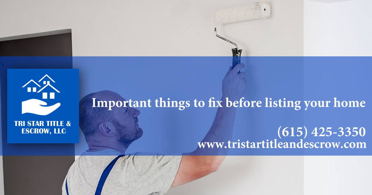 3 Important things to fix before listing your home - Insurance, Escrow, Settlement in Murfreesboro TN