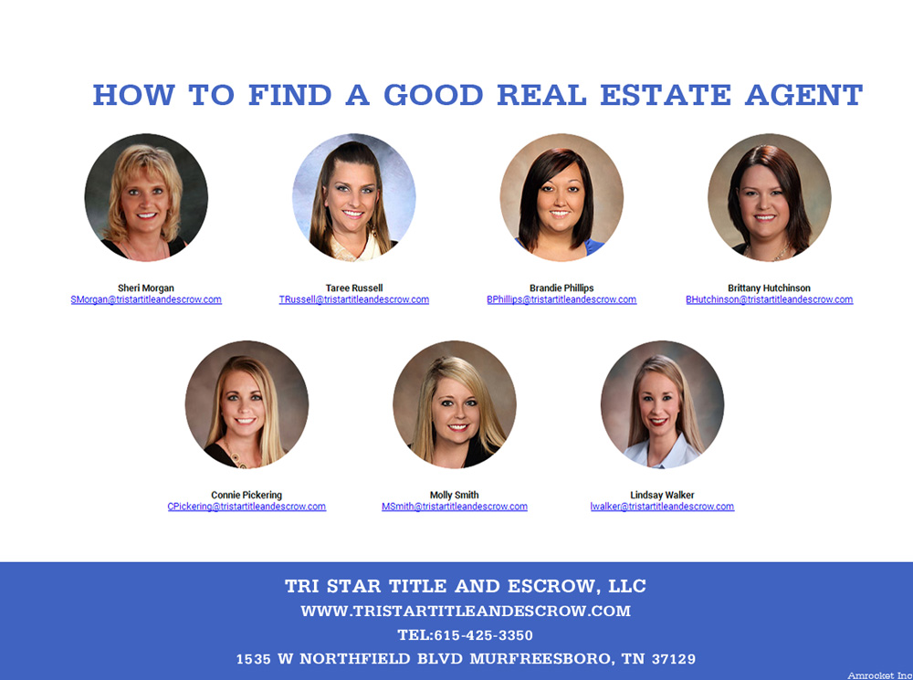 How to find a good real estate agent - Insurance, Escrow, Settlement in Murfreesboro TN